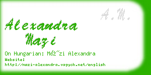 alexandra mazi business card